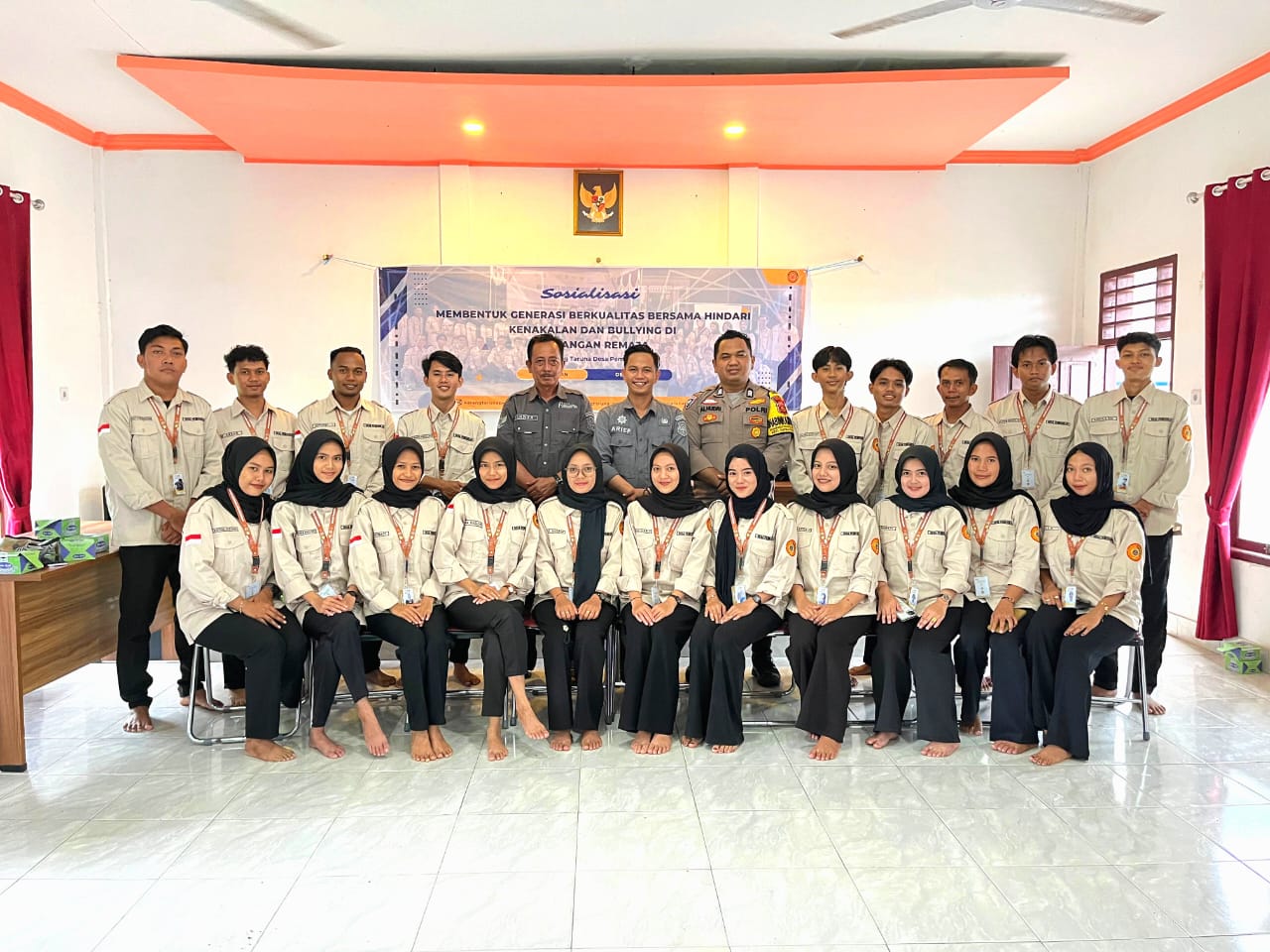 Pemerintah Desa Pemusiran Bersama Karang Taruna Adakan Sosialisasi Bahaya Kenakalan Remaja dan Bullying